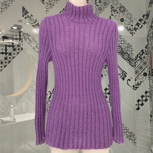 KNITTED BY ME🌺VTG 90’ Handmade Kid Mohair Turtleneck Sweater